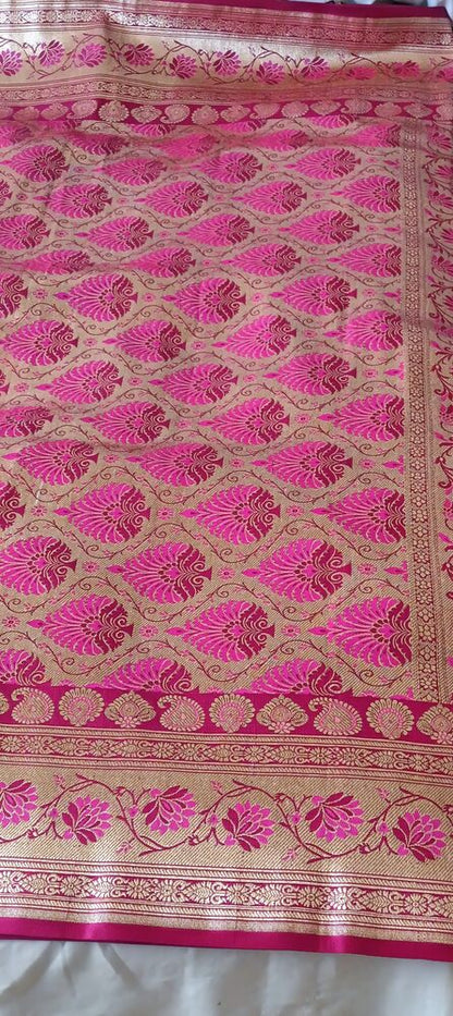 PINK GHARCHOLA TANCHUI BANARASI KATAN SILK SAREE