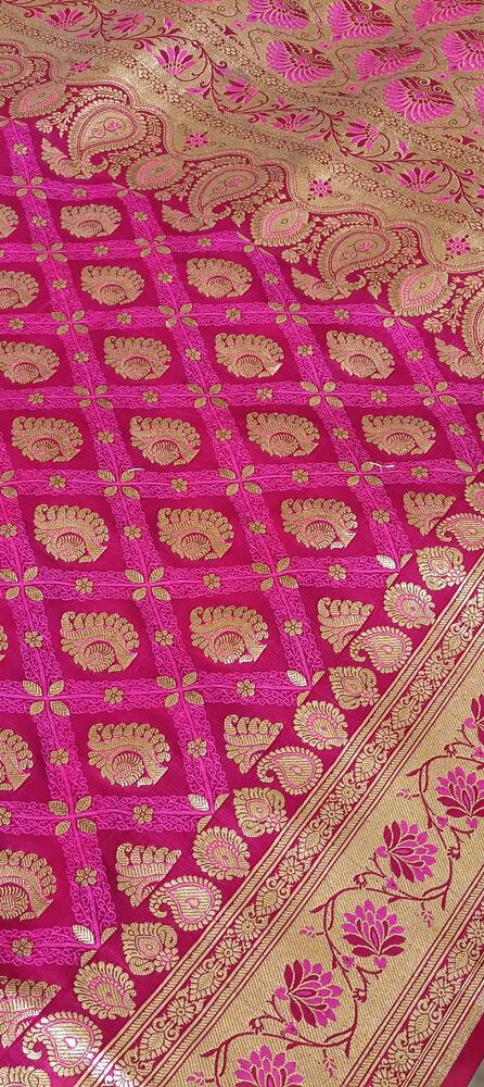 PINK GHARCHOLA TANCHUI BANARASI KATAN SILK SAREE