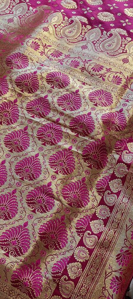 PINK GHARCHOLA TANCHUI BANARASI KATAN SILK SAREE