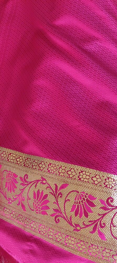 PINK GHARCHOLA TANCHUI BANARASI KATAN SILK SAREE