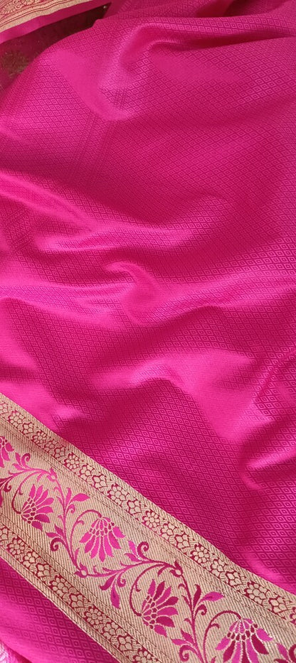 PINK GHARCHOLA TANCHUI BANARASI KATAN SILK SAREE