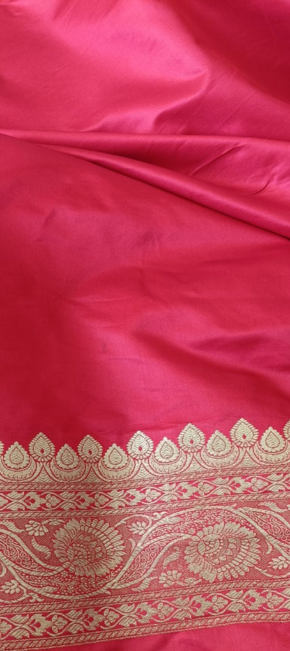 RED MOTIFS BANARASI KATAN SILK SAREE