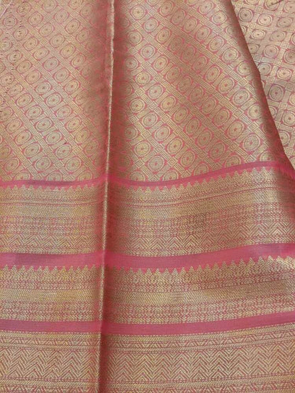 LAVENDER STRIPED BANARASI SOFT SILK SAREE