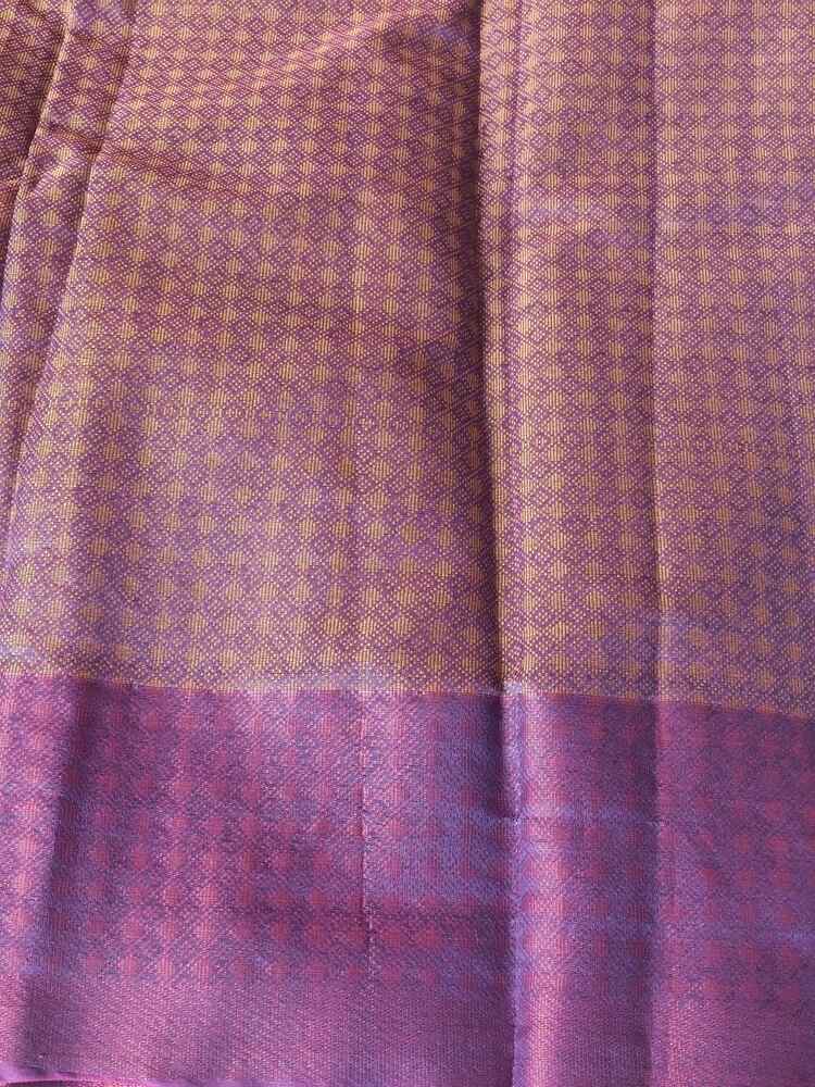 VIOLET FLORAL BANARASI MONIKA COTTON SAREE