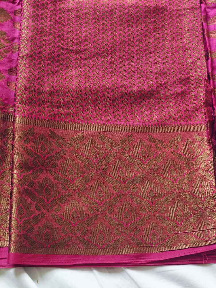 PINK DIAMOND DUET ROD BANARASI DUPION SILK SAREE