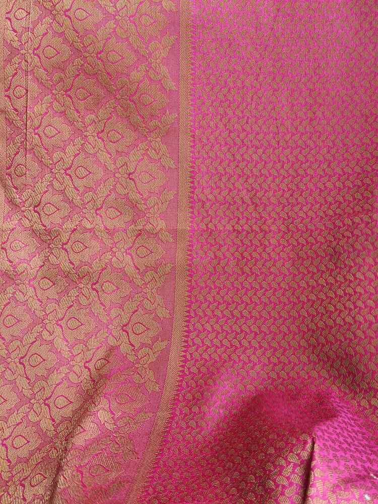 PINK DIAMOND DUET ROD BANARASI DUPION SILK SAREE