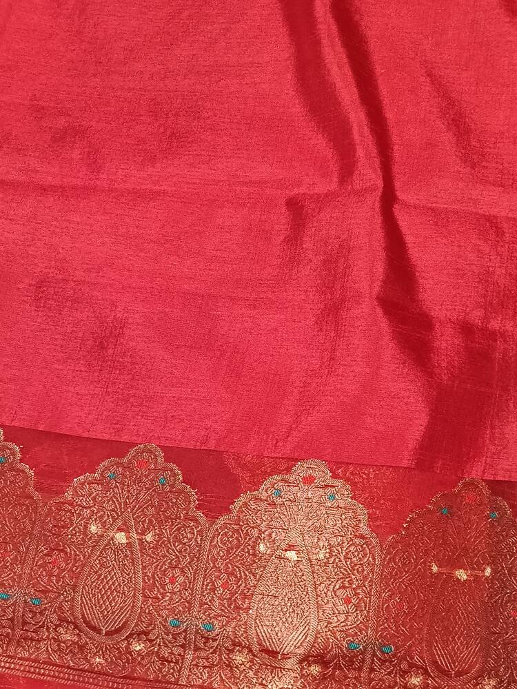 RED MEENAKARI PARTY WEAR ORGANZA