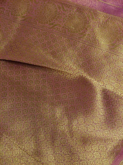 LILAC MEENAKARI FLORAL JAAL PARTY BANARASI ORGANZA SAREE