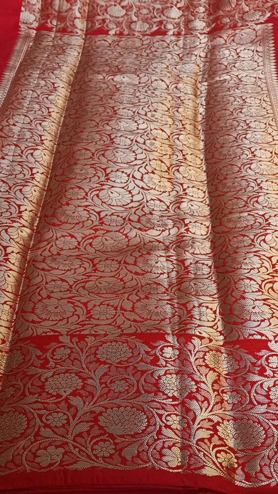 RED MEENAKARI BUTI MOTIF PAITHANI BANARASI KATAN SILK SAREE