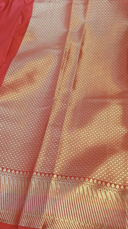 RED BUTTA MANGO MOTIF PAITHANI BANARASI KATAN SILK SAREE