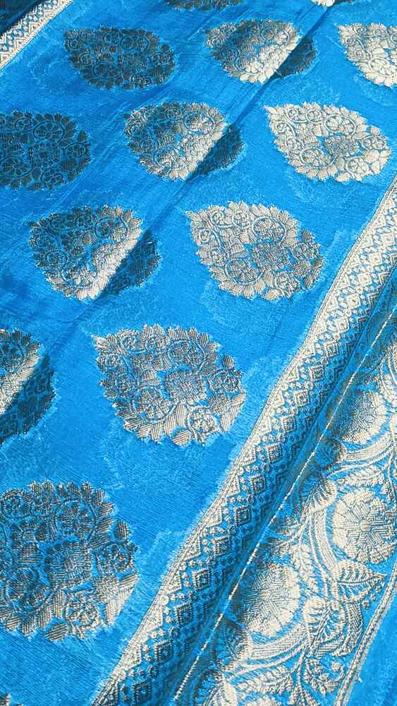 BLUE SWAN BANARASI CREPE GEORGETTE SAREE