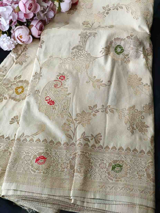 WHITE MANGO BOX MEENA BANARASI VISCOSE SAREE