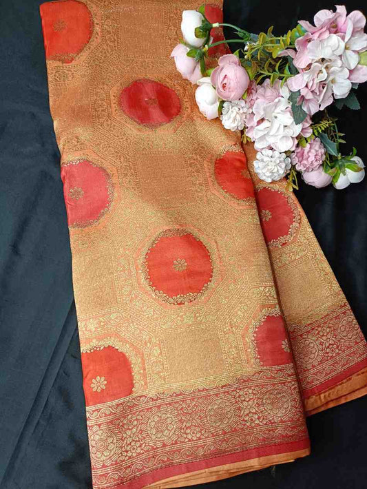 ORANGE TUSSAR VISCOSE RANGKAT