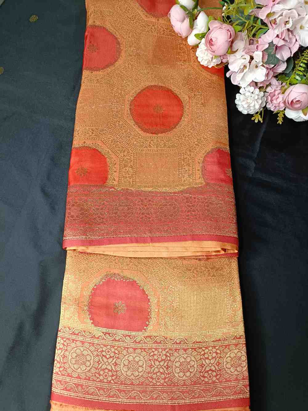 ORANGE TUSSAR VISCOSE RANGKAT