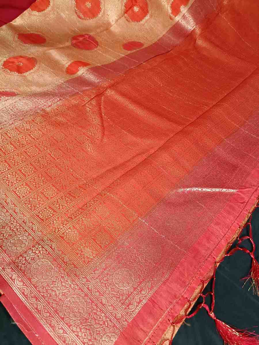 ORANGE TUSSAR VISCOSE RANGKAT