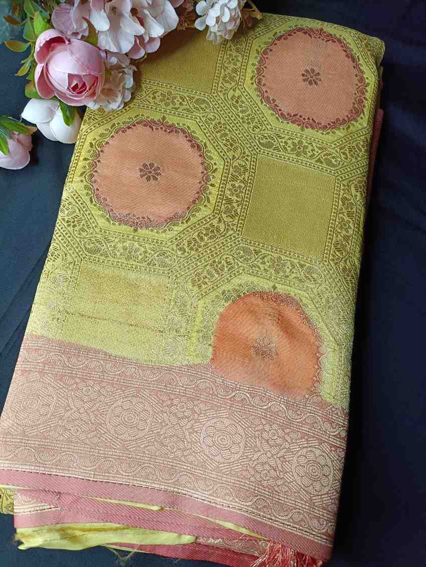 YELLOW TUSSAR VISCOSE RANGKAT