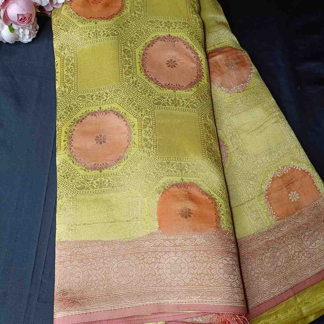 YELLOW TUSSAR VISCOSE RANGKAT