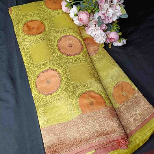 YELLOW TUSSAR VISCOSE RANGKAT