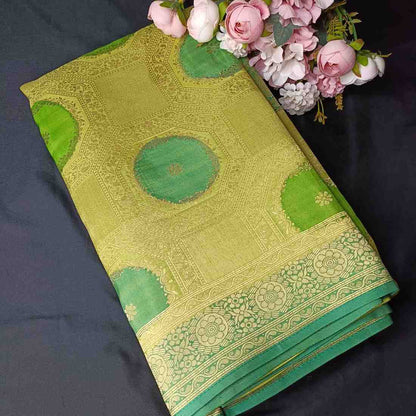 LIGHT GREEN TUSSAR VISCOSE RANGKAT