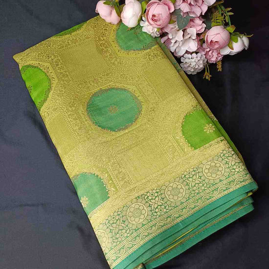 LIGHT GREEN TUSSAR VISCOSE RANGKAT