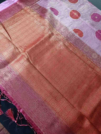 LOTUS PINK TUSSAR VISCOSE RANGKAT