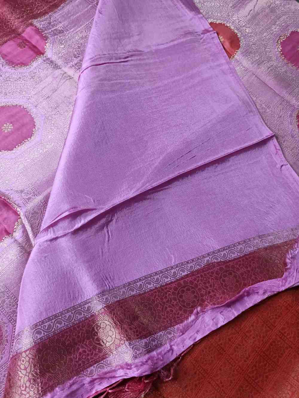 LOTUS PINK TUSSAR VISCOSE RANGKAT