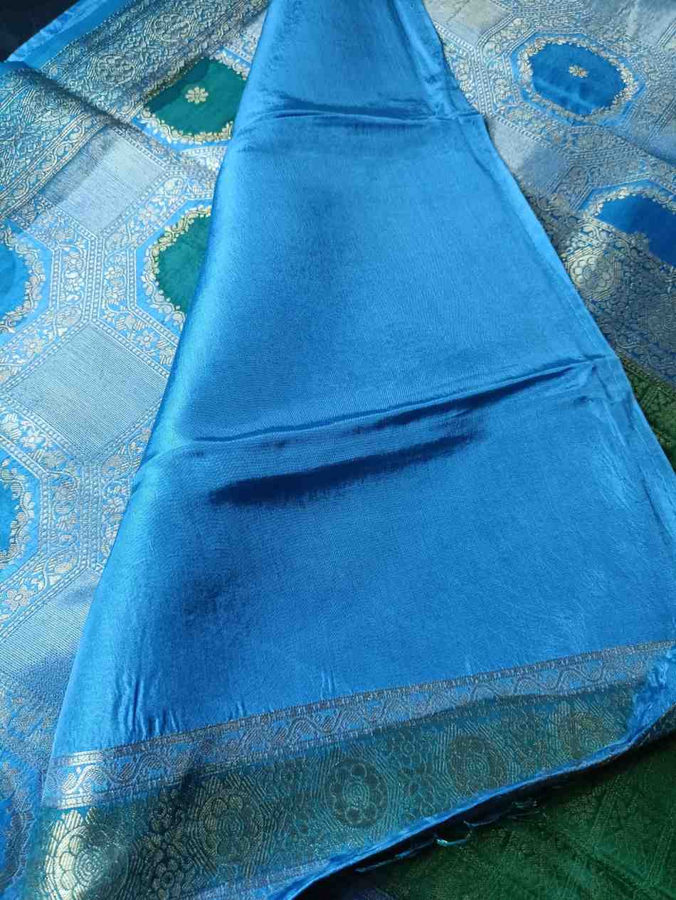 BLUE TUSSAR VISCOSE RANGKAT