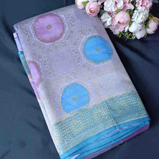 LAVENDER BLUE TUSSAR VISCOSE RANGKAT