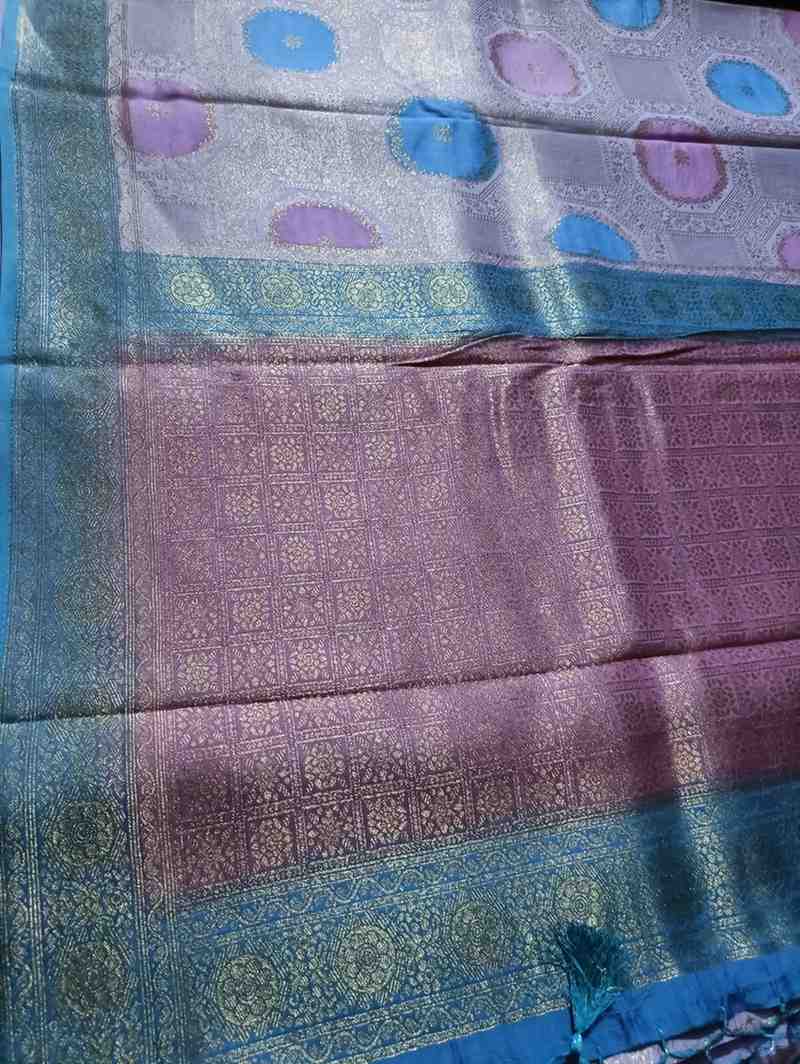 LAVENDER BLUE TUSSAR VISCOSE RANGKAT