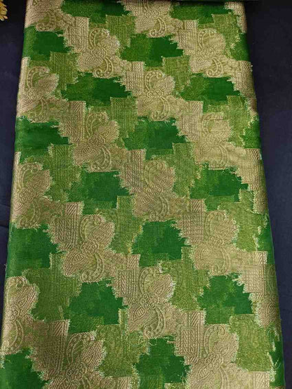 GREEN LEHARIYA PARTY ORGANZA BANARASI SAREE