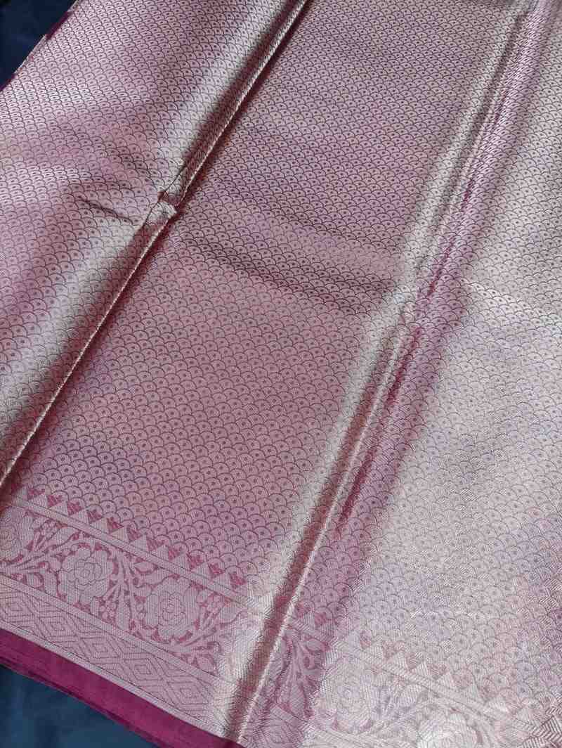 MAROON LEHARIYA PARTY ORGANZA BANARASI SAREE