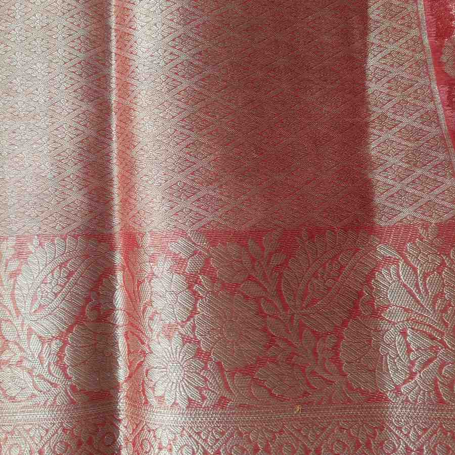 RED BUTTA ORGANZA SAREE