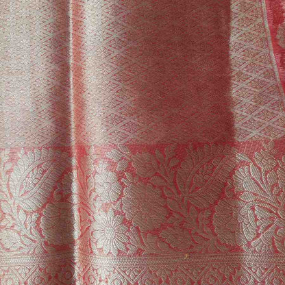 RED BUTTA ORGANZA SAREE