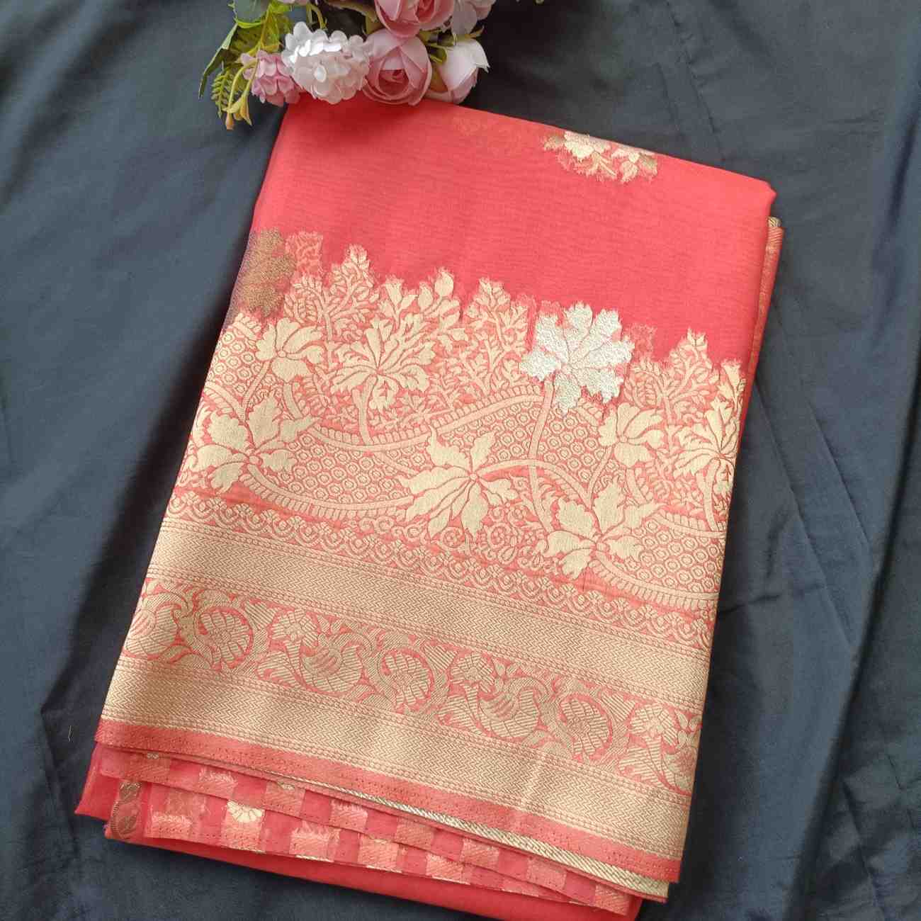 DIYA ORGANZA PEACH PINK