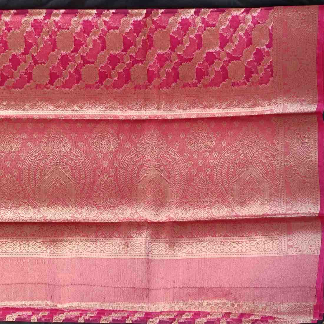 PINK LEHARIYA ORGANZA SAREE