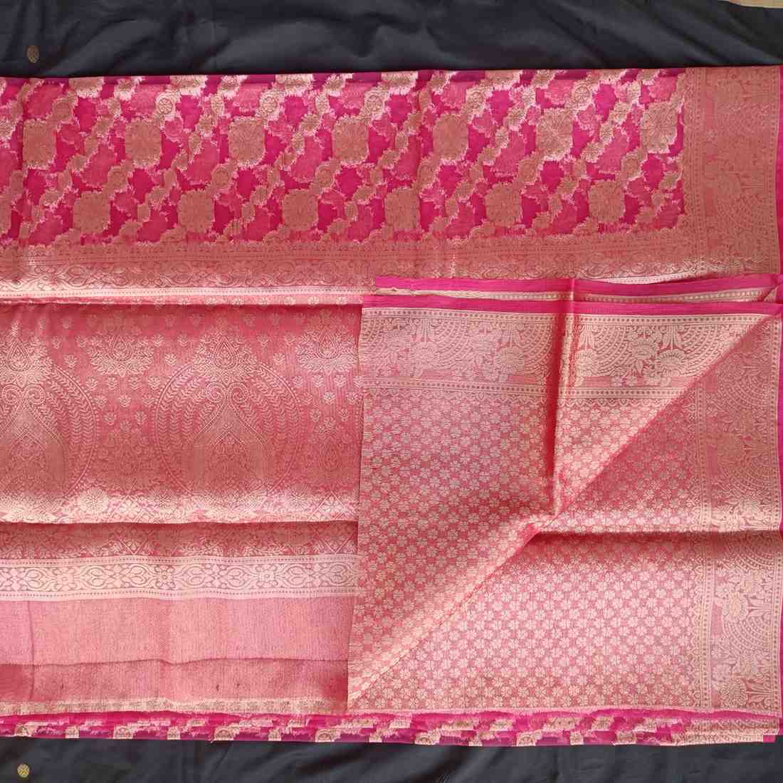 PINK LEHARIYA ORGANZA SAREE
