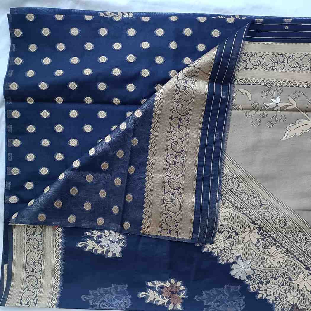 DIYA ORGANZA NAVY BLUE