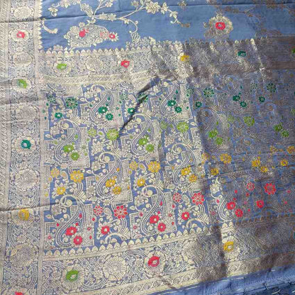 GREY BOX MEENA BANARASI VISCOSE SAREE