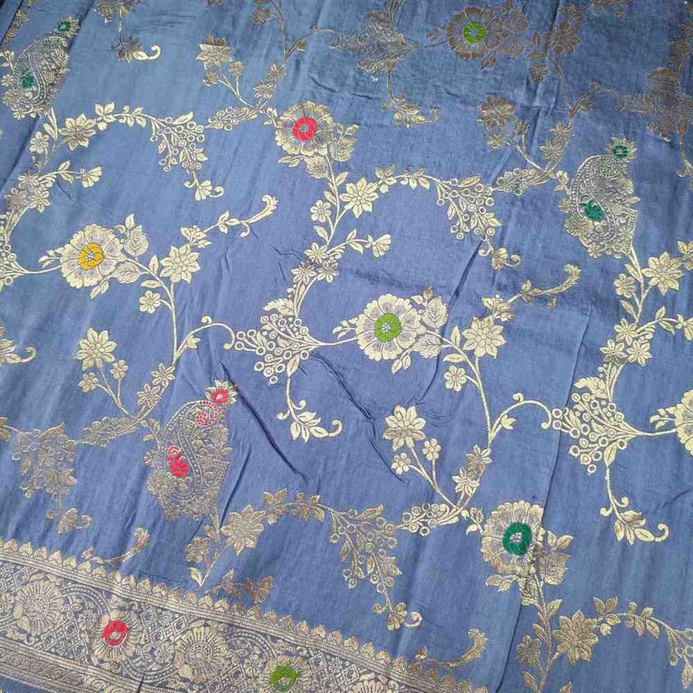 GREY BOX MEENA BANARASI VISCOSE SAREE