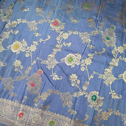 GREY BOX MEENA BANARASI VISCOSE SAREE