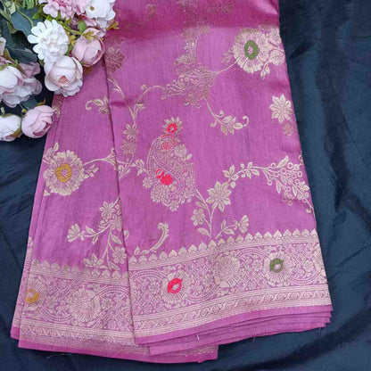 PINK BOX MEENA BANARASI VISCOSE SAREE