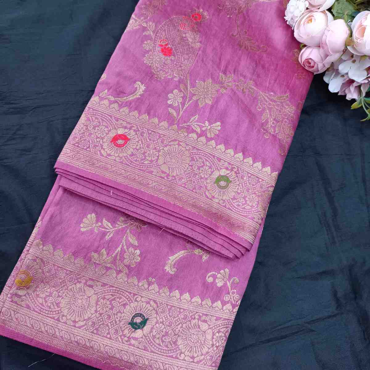 PINK BOX MEENA BANARASI VISCOSE SAREE