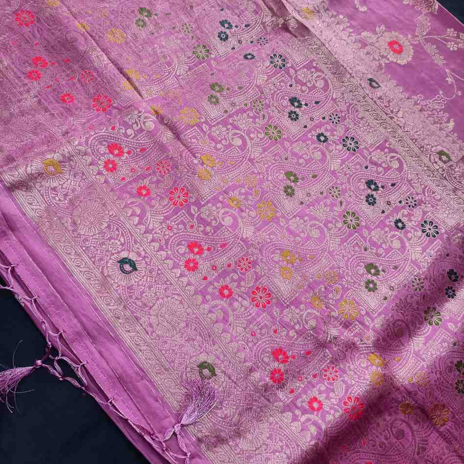PINK BOX MEENA BANARASI VISCOSE SAREE