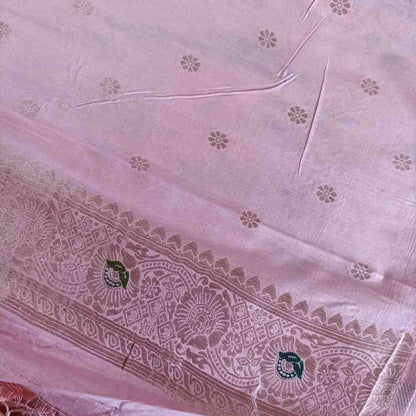 PALE PINK BOX MEENA BANARASI VISCOSE SAREE