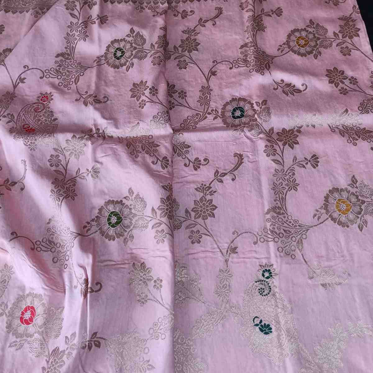 PALE PINK BOX MEENA BANARASI VISCOSE SAREE