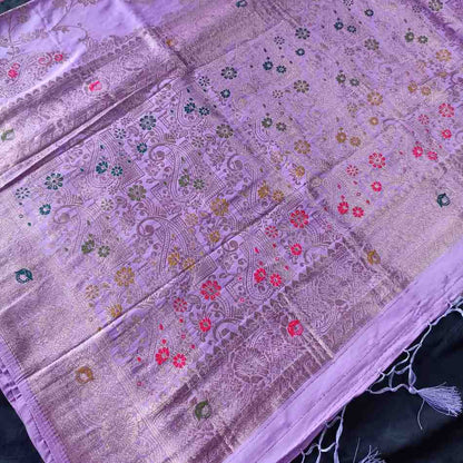 LAVENDER MANGO BOX MEENA BANARASI VISCOSE SAREE