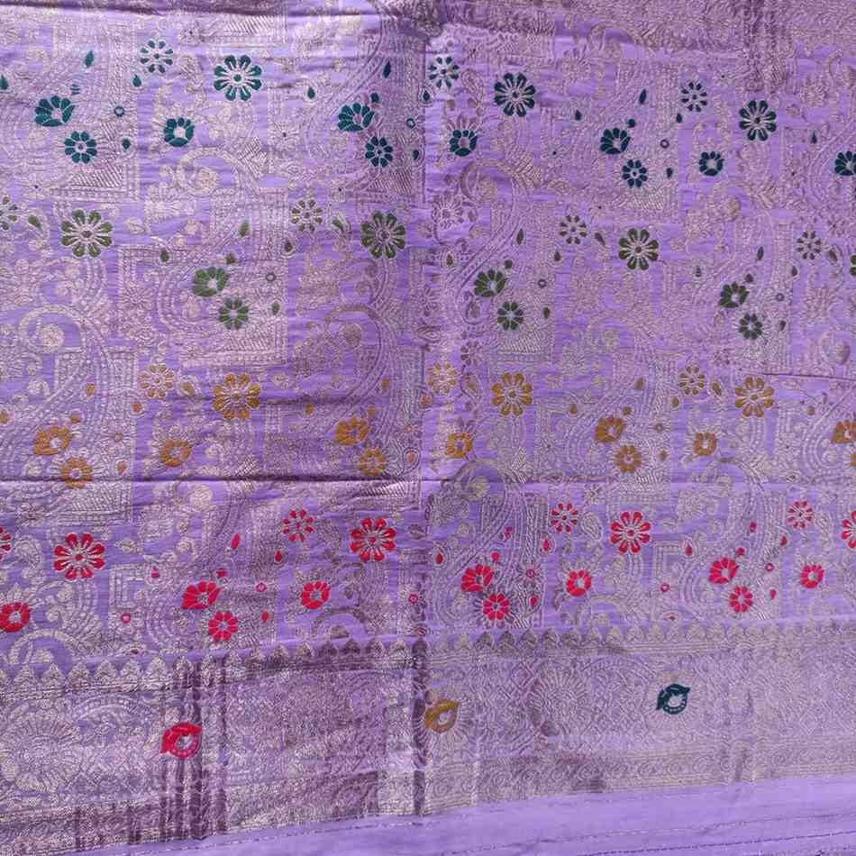 LAVENDER MANGO BOX MEENA BANARASI VISCOSE SAREE