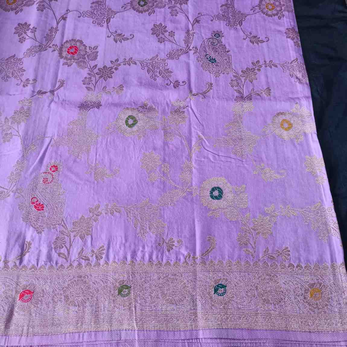 LAVENDER MANGO BOX MEENA BANARASI VISCOSE SAREE