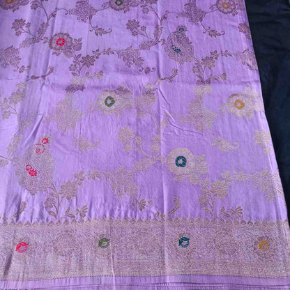 LAVENDER MANGO BOX MEENA BANARASI VISCOSE SAREE