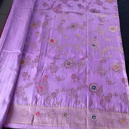 LAVENDER MANGO BOX MEENA BANARASI VISCOSE SAREE